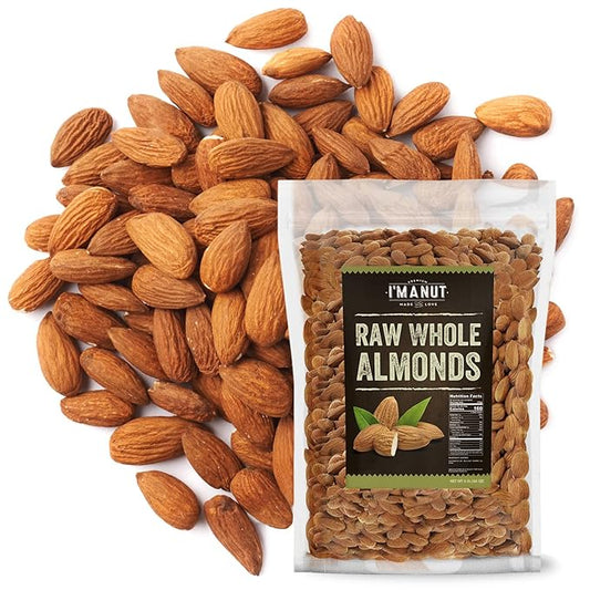 Raw California Almonds 64 oz (4 lbs) | Natural | Whole | Batch Tested Gluten & Peanut Free | No PPO