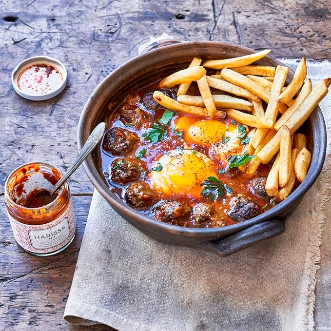 Villa Jerada, Harissa, 6 oz, Fiery Moroccan Hot Sauce with Preserved Lemon, The Perfect Amount of