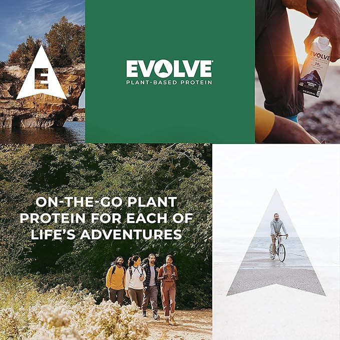 Evolve Plant Based Protein Shake, Café Mocha, 20g Vegan Protein, Dairy Free, No Artificial