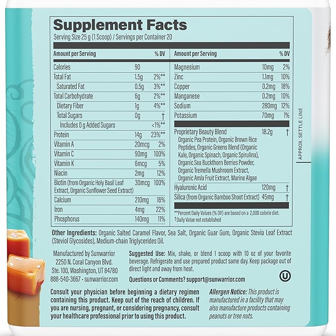 Vegan Collagen Protein Powder for Women Silica Plant Based Collagen Powder with Vegan Hair Skin and