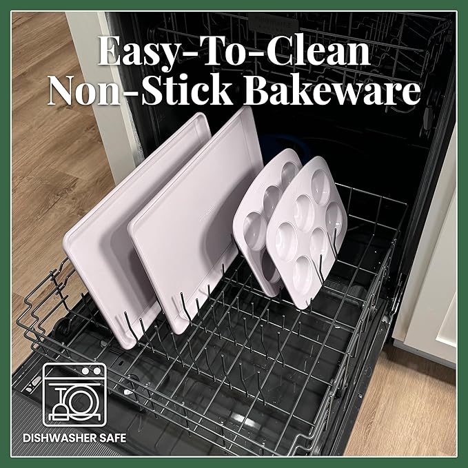 Larder & Vine 8-Piece Bakeware Set | Non-Stick Baking Set with Ceramic Finish | PFAS, PFOA, PTFE