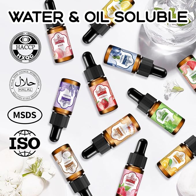 Food Flavoring Oil - Candy Flavoring for Candy Making 18 x 0.35 Fl Oz Extracts and Flavorings for