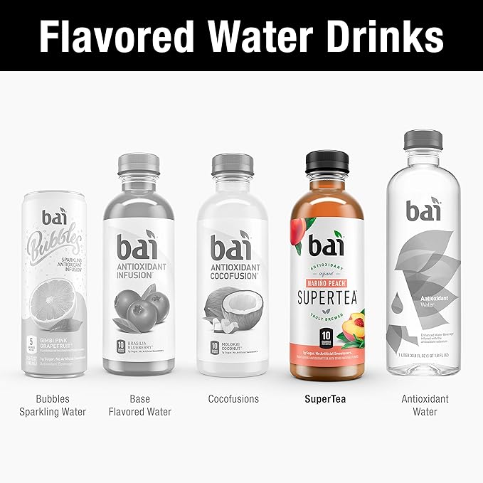 Bai Narino Peach Tea, Antioxidant Infused Tea, 18 Fl Oz