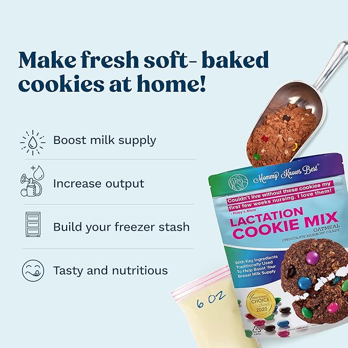 Lactation Cookies Mix - Oatmeal Breastfeeding Cookie Supplement Support for Breast Milk Supply