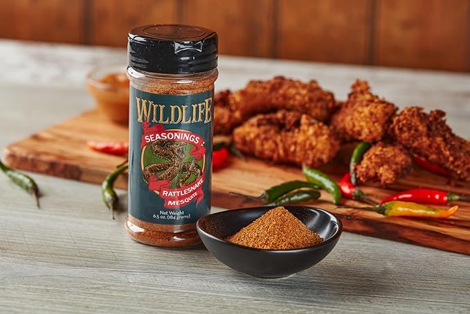 Wildlife Seasonings Rattlesnake Mesquite - Smoky and Bold Grill Seasoning for Steak, Pork, and