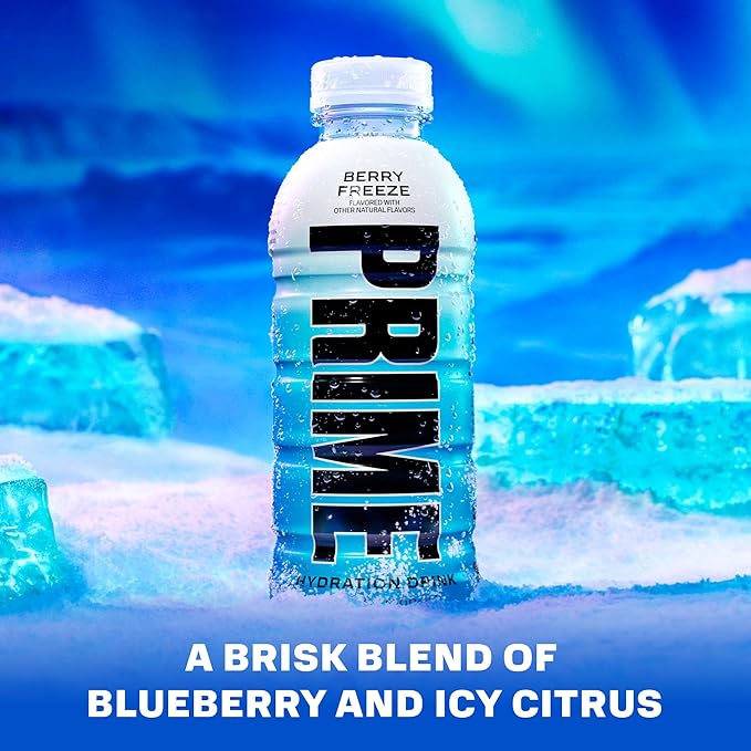 PRIME Hydration BERRY FREEZE, Sports Drinks, Electrolyte Enhanced for Ultimate Hydration, 250mg