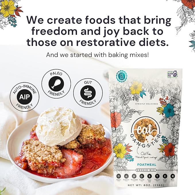eat G.A.N.G.S.T.E.R. Foatmeal Cookie Mix - Allergy-Friendly Baking Mix, No Dairy, Nuts, Gluten