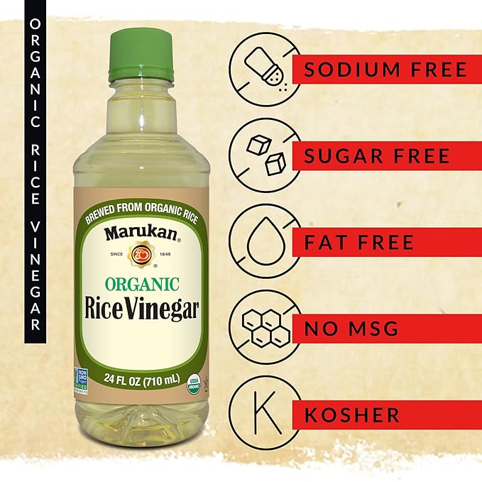 Marukan Organic Unseasoned Rice Vinegar for Enhancing Flavor & Cooking, USDA Organic, Marukan Rice