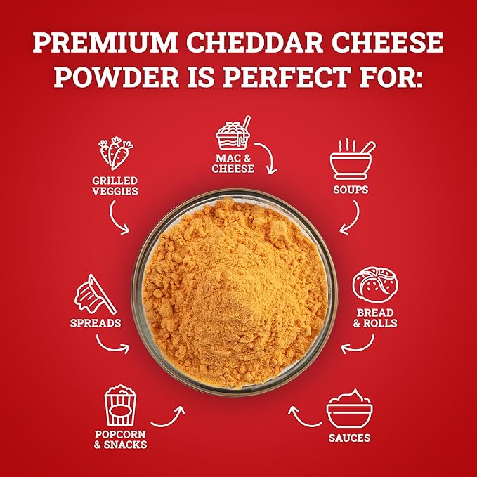 Hoosier Hill Farm Premium Cheddar Cheese Powder, 2.5LB (Pack of 1)
