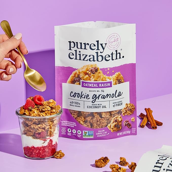 Purely Elizabeth Granola Cookie Oatmeal Raisin 11 OZ (3 Pack)