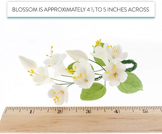 Cherry Blossom Sugar Flower Spray – Gumpaste Flowers for Cakes – Handmade Cake Decorations – Sakura