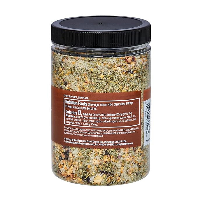 Orrington Farms Turkey Brine Mix | Savory Blend of Sea Salt, Cranberries, Sage, Juniper Berries &