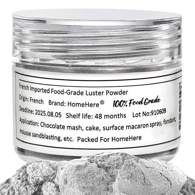 HomeHere Edible Luster Dust Food-Grade Glimmer Powder Glitter for Cake Decorating 7g, Edible