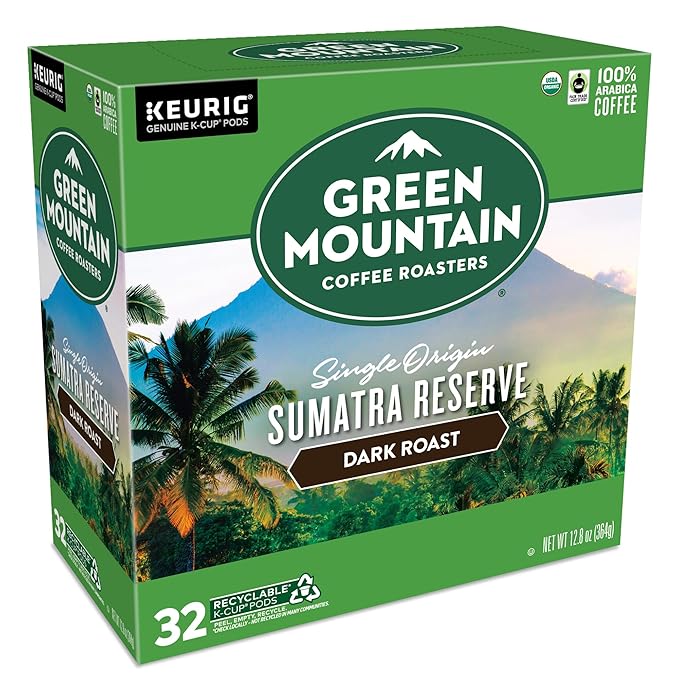 Green Mountain Coffee Roasters Sumatra Reserve Coffee, Keurig Single-Serve K-Cup pods, Dark Roast