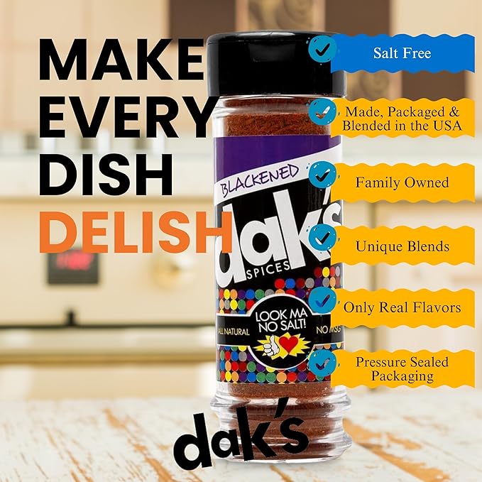 DAK's Spices Blackened Mouth Watering Seasoning Blend | 100% Salt Free | Premium & Healthy