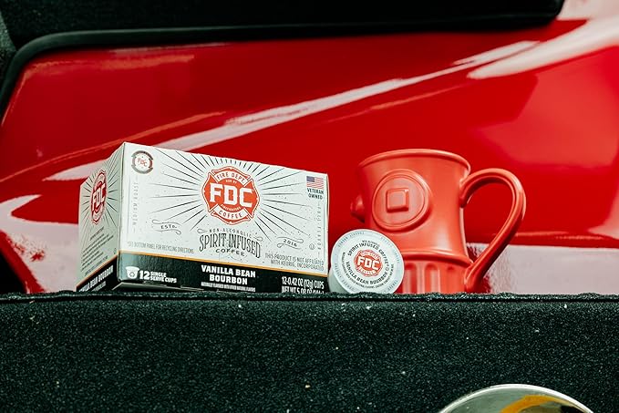 Fire Department Coffee - Vanilla Bourbon Coffee K Cups - Gives Back to Firefighters - Premium