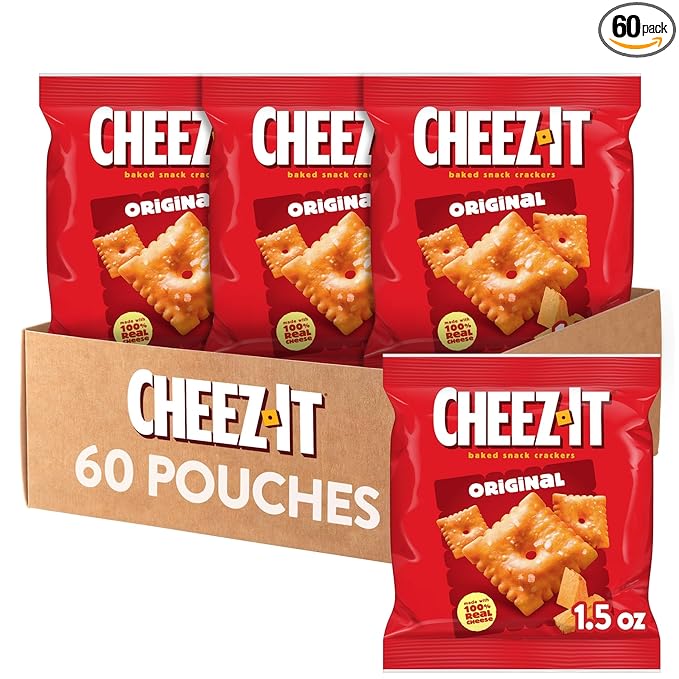 Cheez-It Crackers, Original, 1.5oz (60 Count)