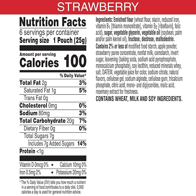Special K Bar Pastry Crisps, Breakfast Bars, 100 Calorie Snacks, Strawberry (8 Boxes, 96 Count)