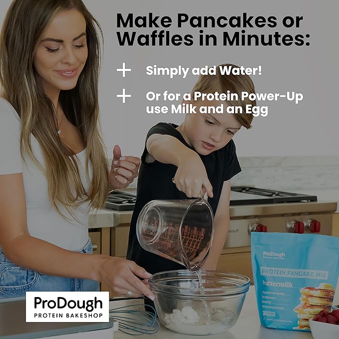 ProDough Shop Buttermilk Pancake and Waffle Mix - Gluten Free, Low Carb, High Protein Pancake Mix