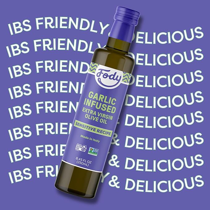 Fody Foods Garlic Infused Extra Virgin Olive Oil, 8.45 Oz, Low FODMAP Certified, Gut & IBS