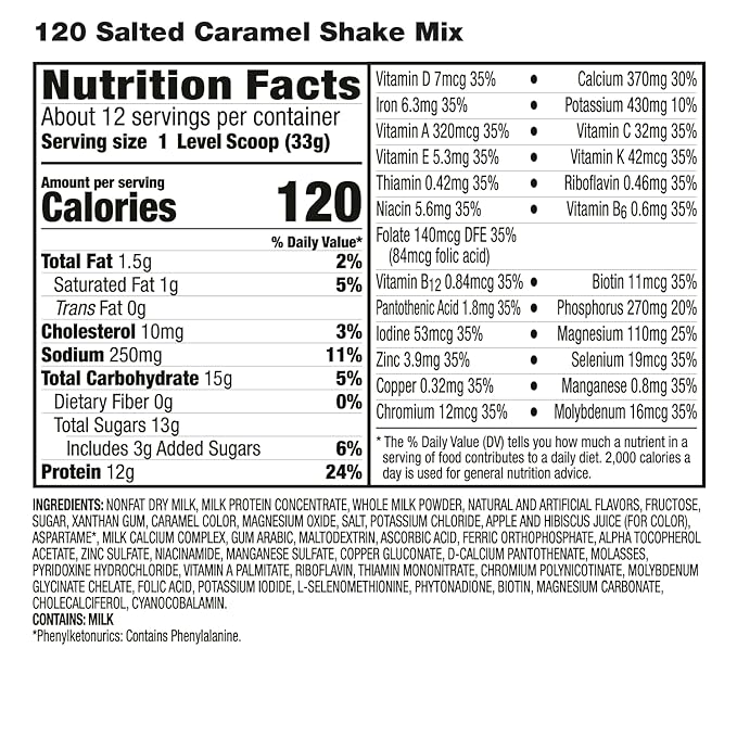 HMR 120 Shake Meal Replacement Powder | Salted Caramel Shake Mix to Support Healthy Weight Loss |