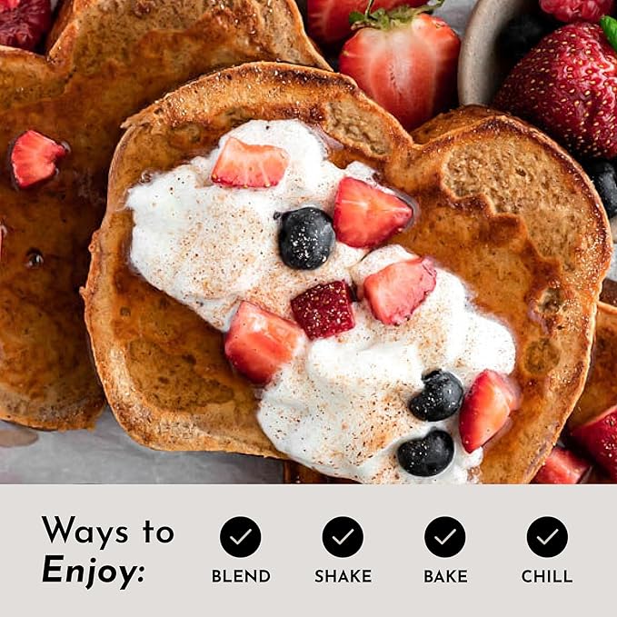 JUST INGREDIENTS Vanilla Bean Protein Powder ??20-Serving Blend with 100% Grass-Fed Whey & Organic