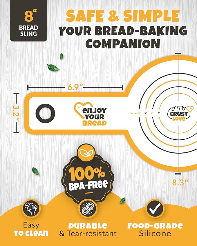 Silicone Bread Sling for Dutch Oven – Non-Stick Sourdough Sling & Baking Mat – Reusable & Easy to