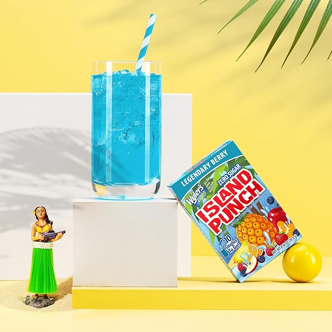 Wyler?셲 Light Island Punch Singles To Go, Legendary Berry, 10-Count per Box (12 Pack) ??Low Calorie