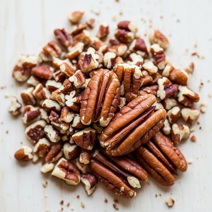 Raw Pecans Unsalted, 1 Pound Bag of Pecan Pieces, Chopped Pecans for Baking, Cooking & Snacks.