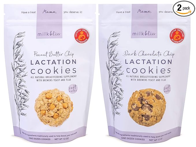 MilkBliss Soft Baked Lactation Cookies for Breastfeeding, All Natural and GMO Free Lactation