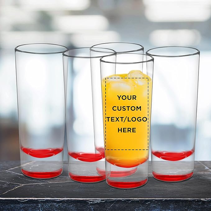 Custom Cordial Shooter Shot Glasses 2 oz. Set of 100, Personalized Bulk Pack - Great for Birthdays