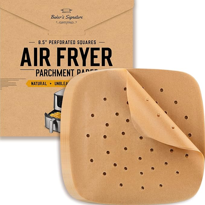 Bamboo Steamer Liner, 8.5" Air Fryer Parchment Paper Liners Sheets ??220pcs Unbleached Bamboo