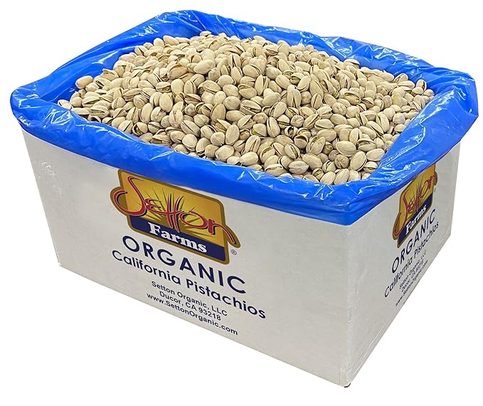 Organic Pistachios, Roasted Salted, 25 Lbs. Bulk Case, Kosher