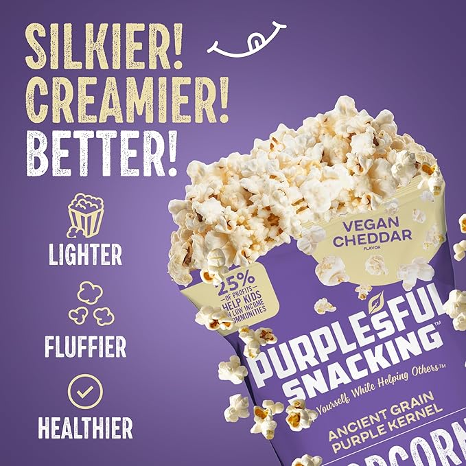 Purplesful Purple Corn Popcorn, Silkier, Creamier & Healthy Popcorn, Vegan-Friendly, Non-GMO