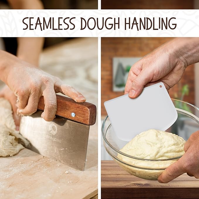 Superbaking 9' Round Banneton Bread Proofing Basket Gift Set??Sourdough Starter Kit for Crusty