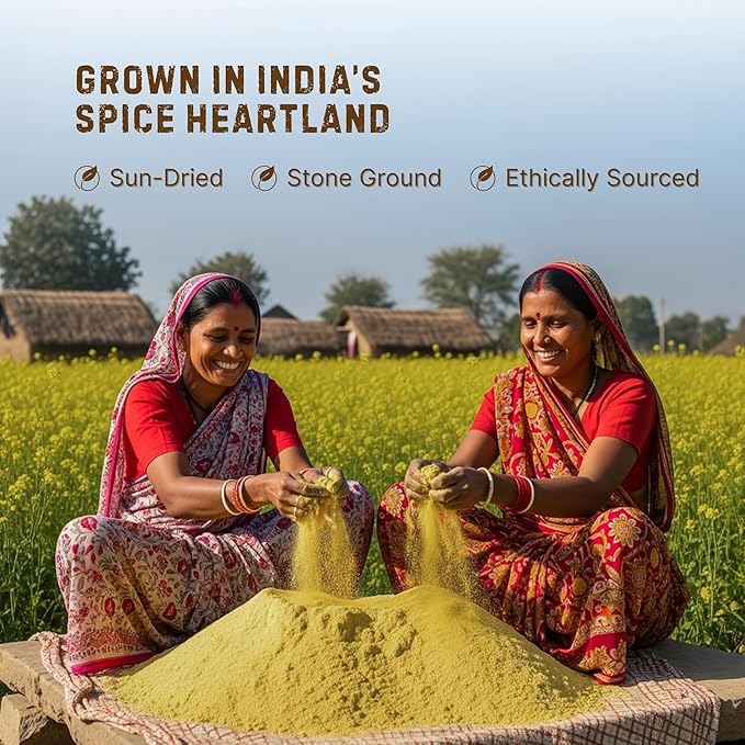 Yellow Mustard Powder 14.11 oz ??Ground Organic Mustard Seed for Seasoning & Cooking ??USDA