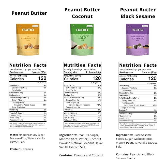 Assorted Mini Peanut Butter Bars, two (2) lb bulk, vegan high protein low sugar, 3 flavor variety