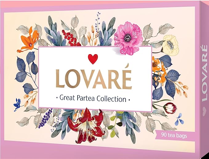 LOVARE Tea Bags Variety Pack - Made in Ukraine - Black and Green, Floral Berry, Mixed Blend, Herbal