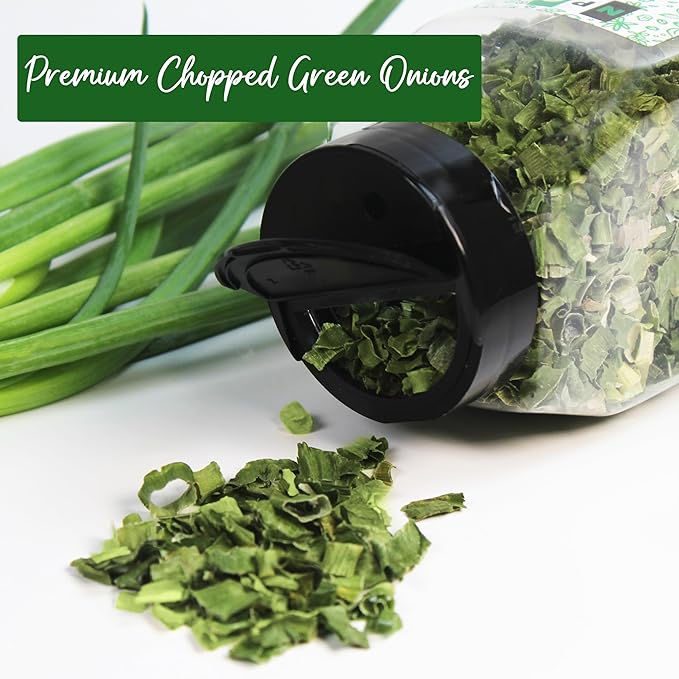 NPG Freeze Dried Chopped Green Onions 2 Oz, All Natural Non-GMO Gluten Free, Dried Scallions