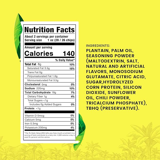 Zambos Plantain Chips Salsa Verde (Pack of 1)