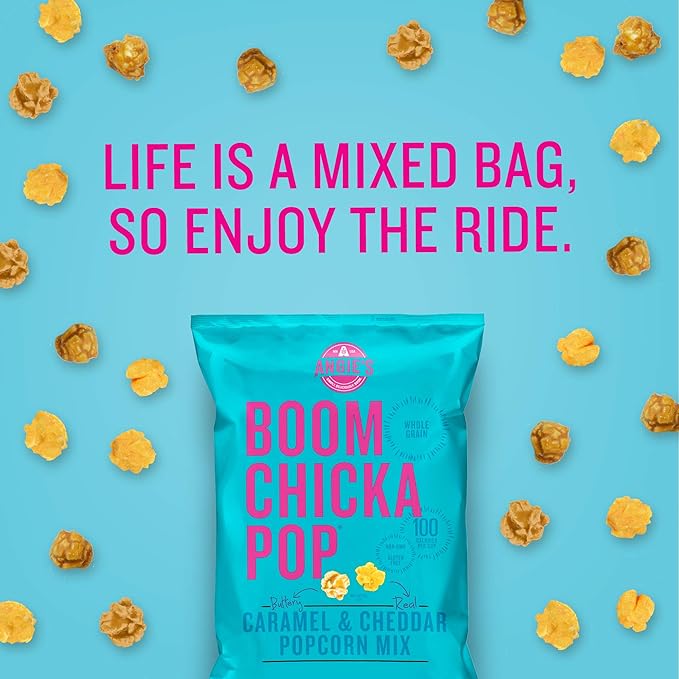 Angie's BOOMCHICKAPOP Caramel & Cheddar Popcorn Mix, 6 oz. (Pack of 12)