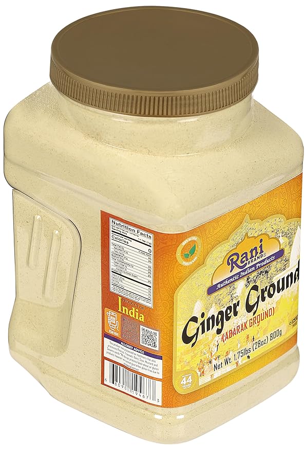 Rani Ginger (Adarak) Powder Ground, Spice 28oz (1.75lbs) 800g PET Jar ~ All Natural | Vegan |