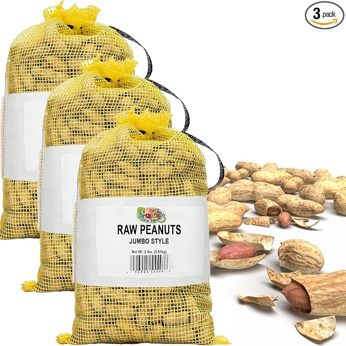 Fruidles Raw Peanuts, Raw Peanuts in Shell, Great for Boiling, Squirrels Feed, Birds Feed and