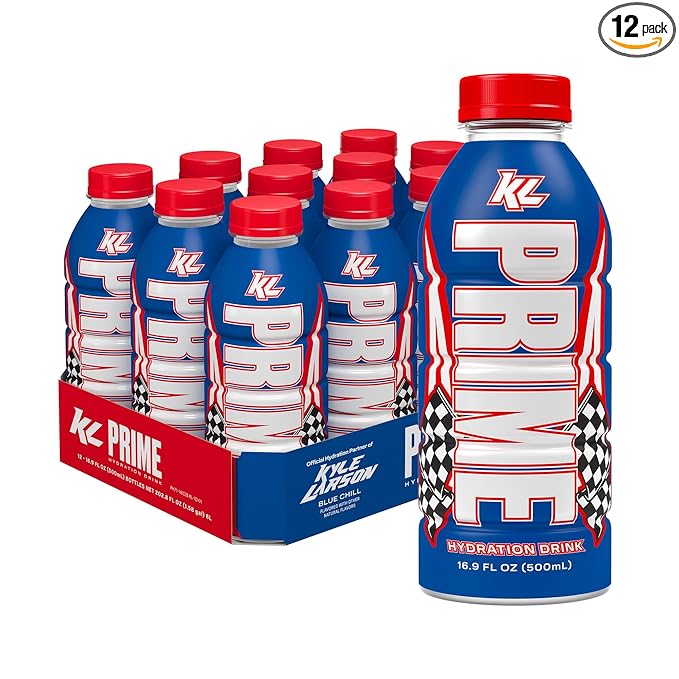 PRIME Hydration Kyle Larson, Sports Drinks, Electrolyte Enhanced for Replenishing Fluids, 250mg
