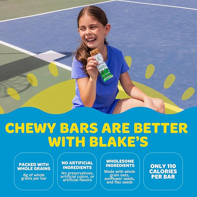 Blake’s Seed Based Chewy Granola Bars — Apple Cinnamon (24 Count), Vegan, Gluten Free, Nut Free &
