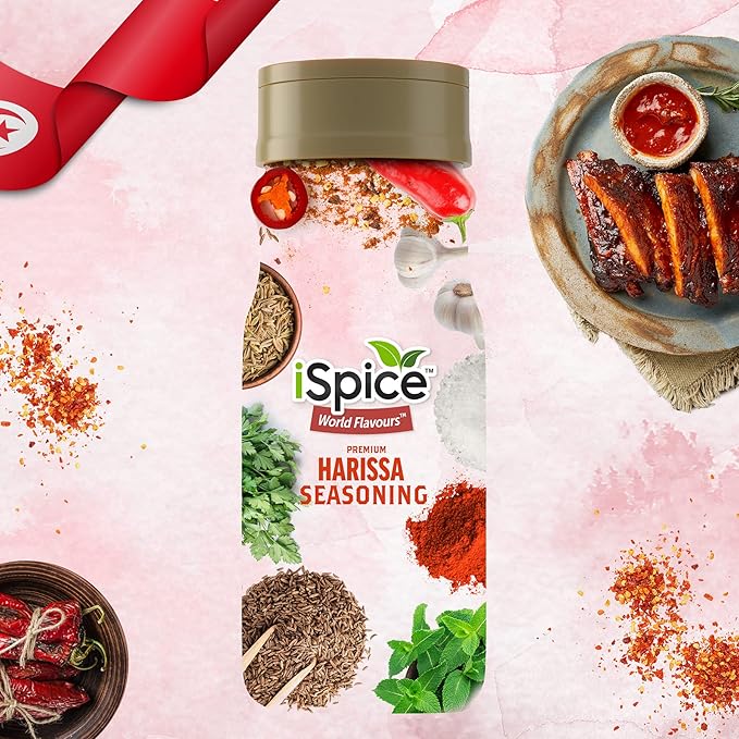 iSpice - HARISSA SEASONING World Flavor Super Spice Blend | All Natural | Ready to use as is | No
