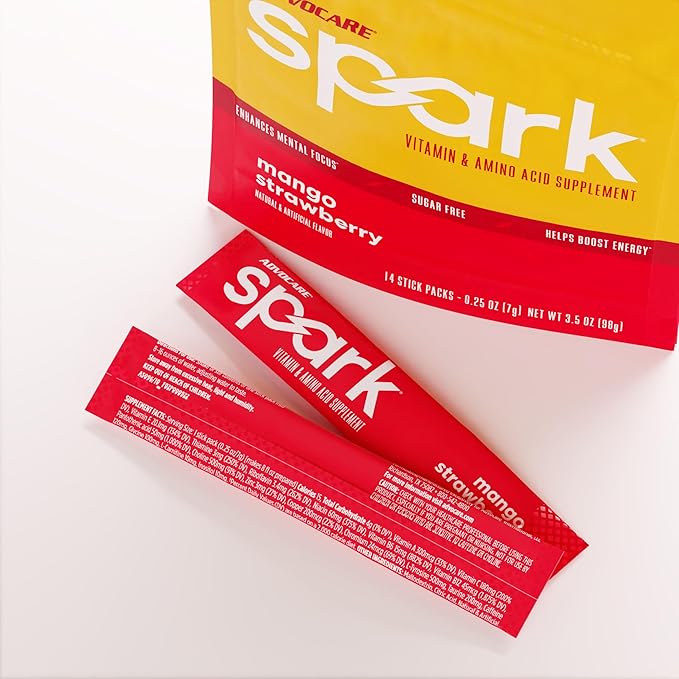AdvoCare Spark Vitamin & Amino Acid Supplement - Focus & Energy Drink Powder Mix with Vitamin A