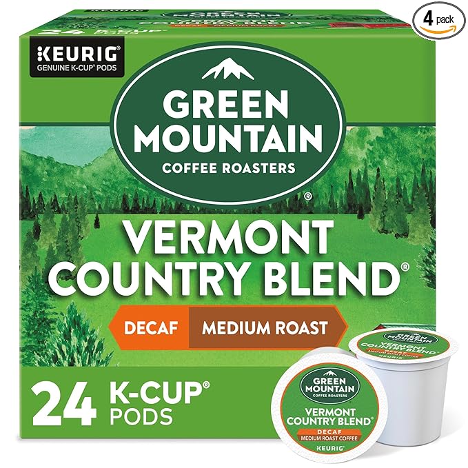 Green Mountain Coffee Roasters Vermont Country Blend Decaf, Keurig Single-Serve K-Cup Pods, Medium
