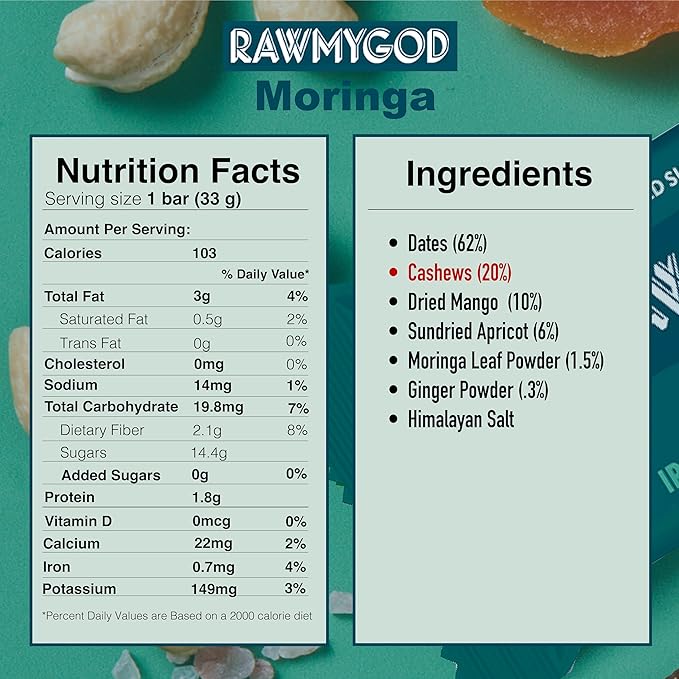 RAWMYGOD Fruit and Nut Bars, Gluten Free, Vegan, No Added Sugar (20 bars, Vitality Pack - 5