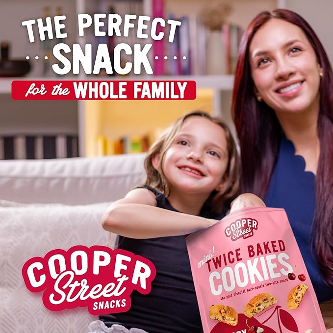 Cooper Street Twice-Baked Cherry White Chip Biscotti Cookies (16 oz Pack of 2) ??Over 50 Biscotti